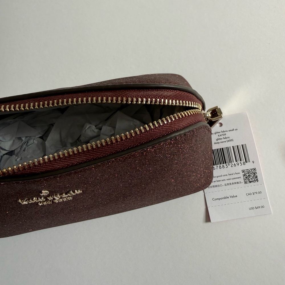 kate spade Shimmy Glitter Small Cosmetic Case - Picture 3 of 5